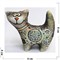 Фигурка кота с узорами из шамота - фото 154490