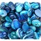 Кабошоны 13x18 овальные из синего цветного агата