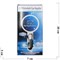 Magnifier (77390B) Лупа ручная круглая 5x-90мм для чтения, с подсветкой (2 LED), черно-белая - фото 171304