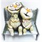 Фигурка Коты сидящие (KN-00-41) из шамота