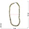 Бусы из зеленой яшмы 1,5x0,5 см цилиндр 45 см - фото 180194