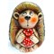Фигурка из цветной керамики Ежик 10 см