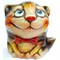 Фигурка из цветной керамики (1) Кошка с бантиком