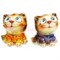 Фигурка из цветной керамики Кошка в кофте
