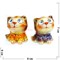 Фигурка из цветной керамики Кошка в кофте - фото 187482