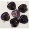 Сердце подвеска 2,5x2,5 см из аметиста (цена за 1 шт)