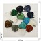 Сердце подвеска 2,5x2,5 см из натуральных и синтетических минералов (цена за 1 шт) - фото 202601