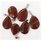 Семечка подвеска 1,5x2,5 см из коричневой яшмы (цена за 1 шт)