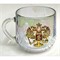 Чашка стеклянная с ручкой герб России в золоте - фото 212370