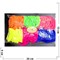 Резинка для волос OK плотная цветная яркая 100 шт/упаковка - фото 214541