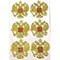 Значок Герб России размер 5x5 см 6 шт/лист