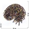 Три глаза 12 мм натуральный минерал 30-32 бусин - фото 224150