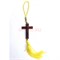 Подвеска Крест 8x6 см с желтой ниткой 24 шт/упаковка - фото 226219