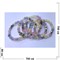Браслет с крестом 8 мм берилл (натуральный камень) - фото 226386