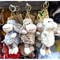Брелок мягкий Барашек с карабином золотая фурнитура 12 шт/упаковка