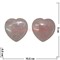 Сердечки 5 см из розового кварца, цена за 2 штуки - фото 62050