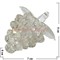 Виноградная кисть из стекла (белая) 6х7 см - фото 70907