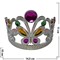 Корона детская с пухом (SM-08) цветная 120 шт/упаковка - фото 72304