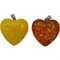 Сердца из янтаря (пластмассовые) 3,2х3,5 см