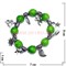Браслет (H-14) одноцветные, круглые бусины, цена за 12 шт/уп - фото 93138